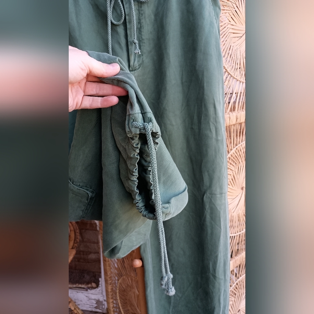 Young Fabulous Broke YFB Anthropologie Green Casual Bohemian Style Pants_L - Picture 2 of 6